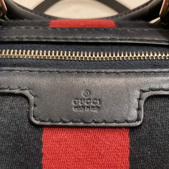 Authentic Gucci Web Boston Bag GG Canvas Medium - Picture 2 of 7